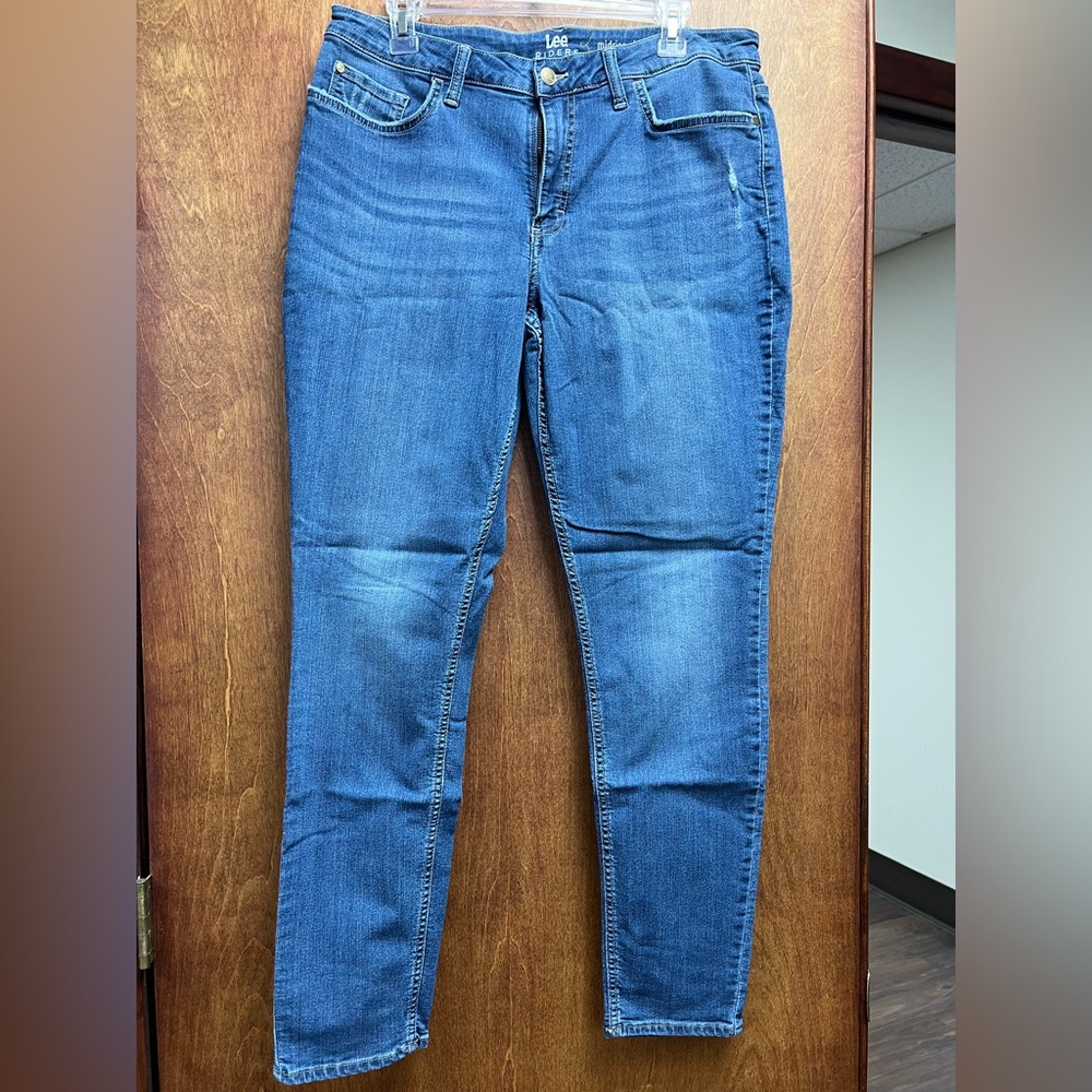 Lee Riders Women's Blue Midrise Skinny Jeans Sz 16